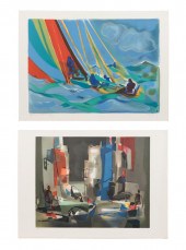 TWO M. MOULY BOATING LITHOGRAP