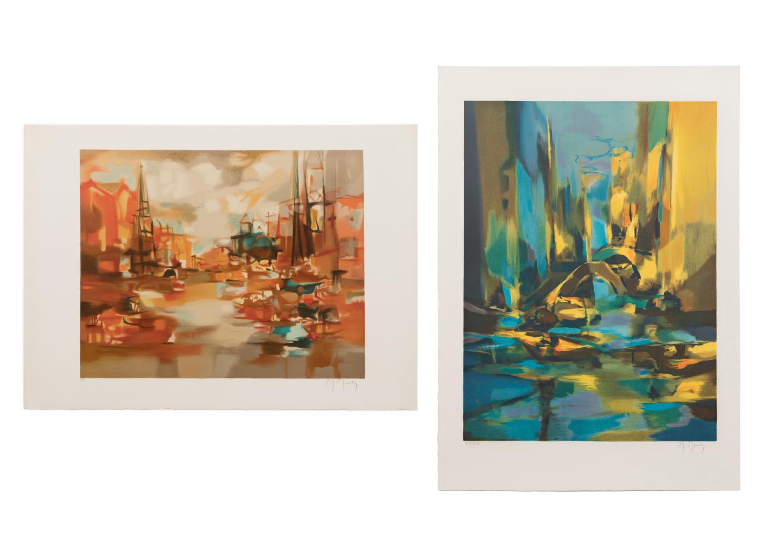TWO M. MOULY, COLOR LITHOGRAPHS Two