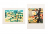 TWO M. MOULY, LANDSCAPE LITHOG