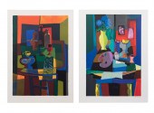 TWO M. MOULY STILL LIFE LITHOG