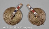 Two Maasi Coiled Brass Leather