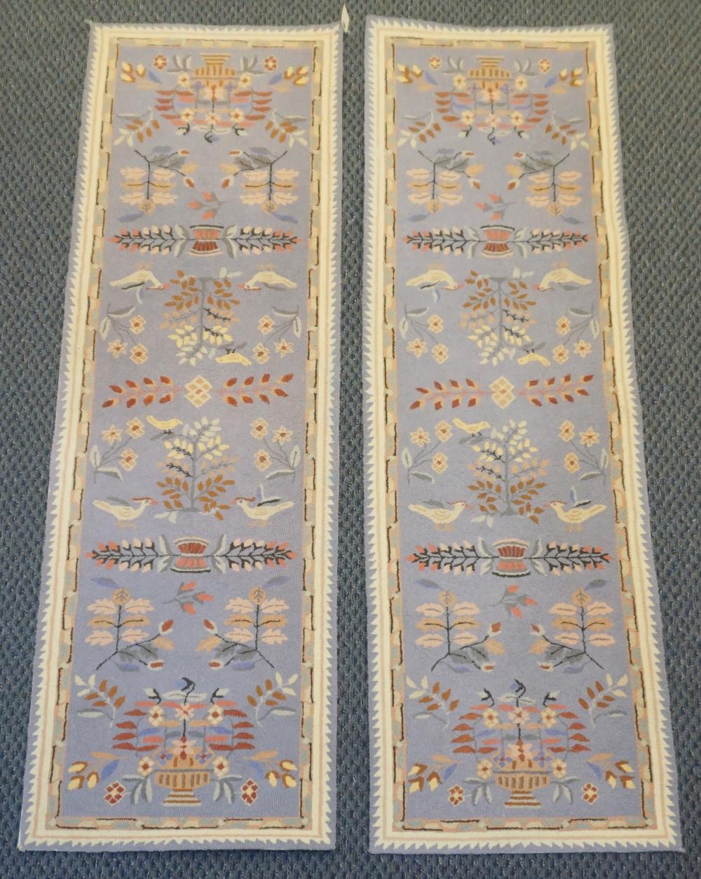 TWO MACHINE MADE RUNNERS, EACH: 7