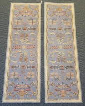 TWO MACHINE MADE RUNNERS, EACH