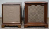 TWO MAGNAVOX MAHOGANY SPEAKERS