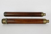 TWO MAHOGANY AND BRASS CASE CA