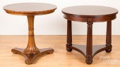 TWO MAHOGANY CENTER TABLESTwo