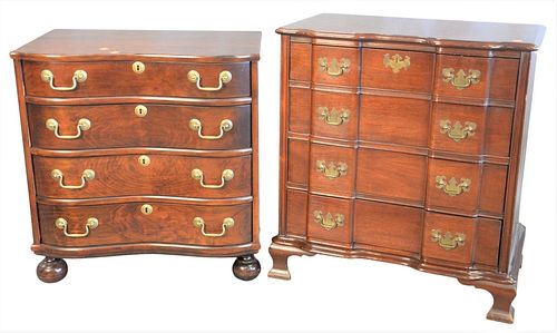 TWO MAHOGANY CHESTS, TO INCLUDE A