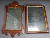 TWO MAHOGANY FRAME MIRRORS, 18
