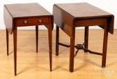 TWO MAHOGANY PEMBROKE TABLES,