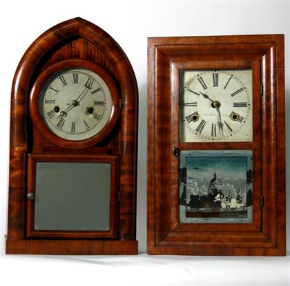 Two mahogany shelf clocks    19th
