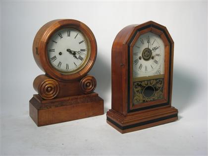Two mahogany shelf clocks   