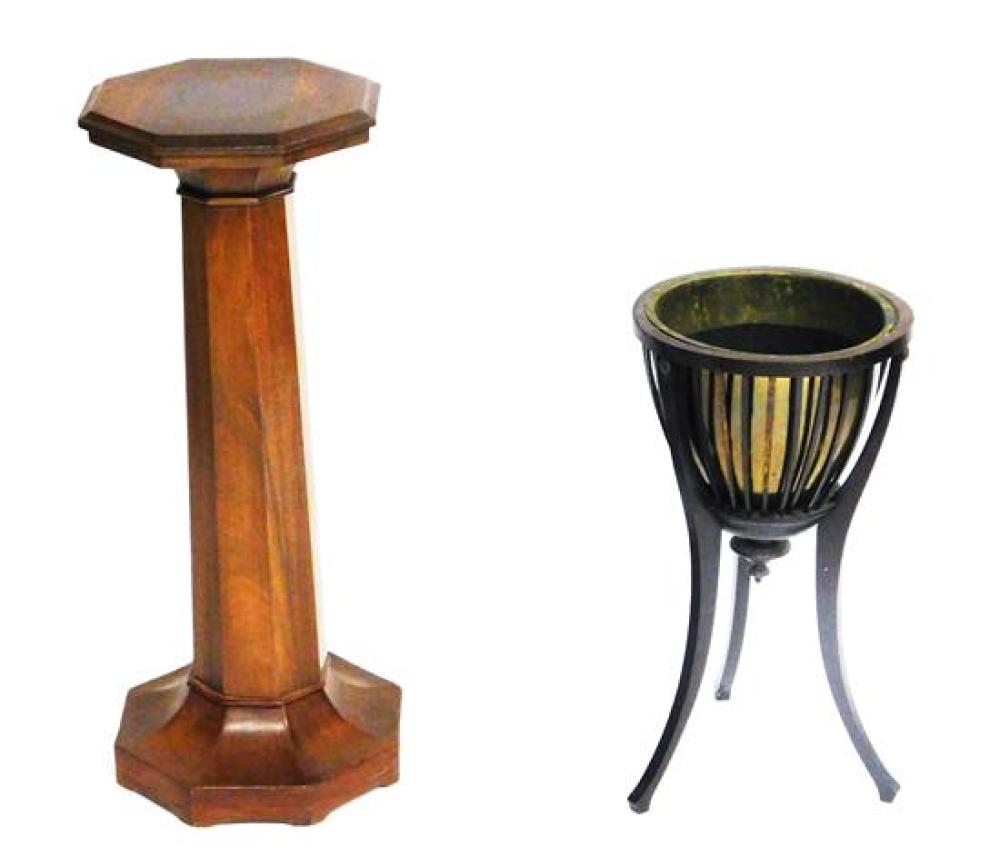 TWO MAHOGANY STANDS: LATE 19TH C.