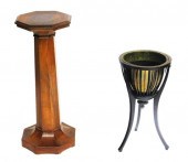 TWO MAHOGANY STANDS: LATE 19TH