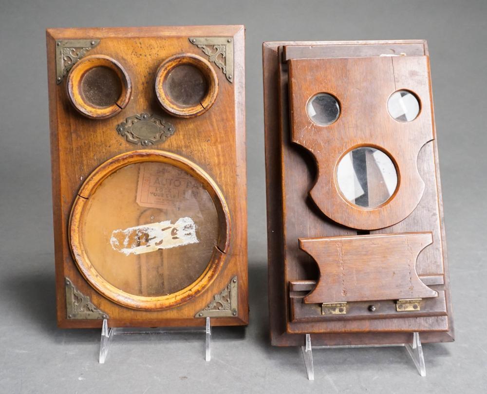 TWO MAHOGANY TABLE MODEL STEREO