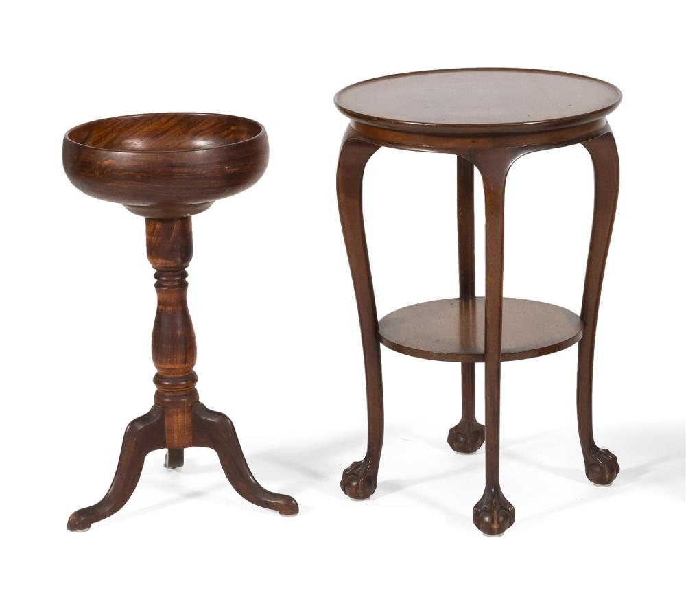 TWO MAHOGANY TABLESTWO MAHOGANY