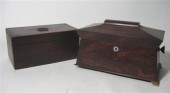 Two mahogany tea caddies    19