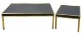 TWO MAISON JANSEN TABLES, BLAC