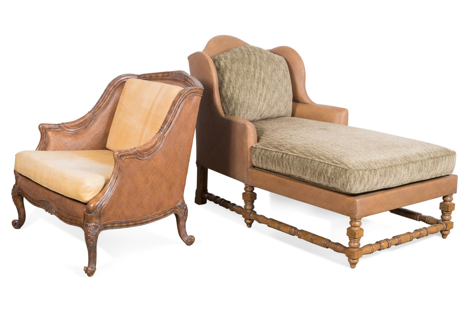 TWO MAITLAND SMITH RATTAN FURNITURE