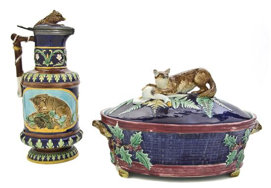 Two Majolica Articles comprising
