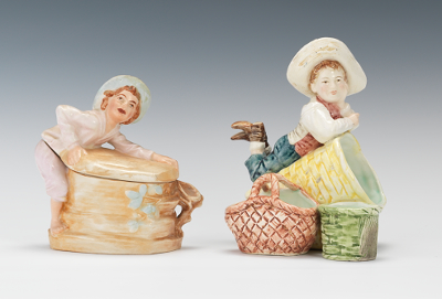 Two Majolica Boys Match-Strike