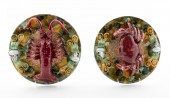 TWO MAJOLICA PALISSY WARE PLAT