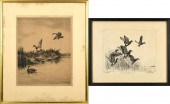 TWO MALLARD ETCHINGS, ROLAND C