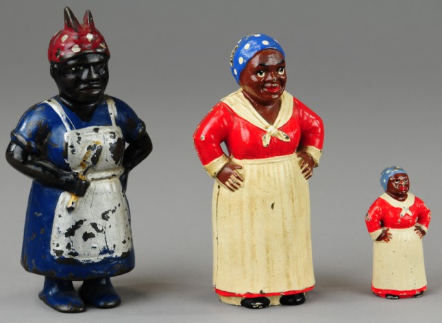 TWO MAMMY STILL BANKS & PAPERWEIGHT