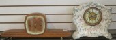 TWO MANTEL CLOCKS: antique chi