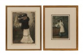 TWO MANUEL ROBBE AQUATINTS, FE