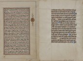 TWO MANUSCRIPT PAGES, ONE FROM