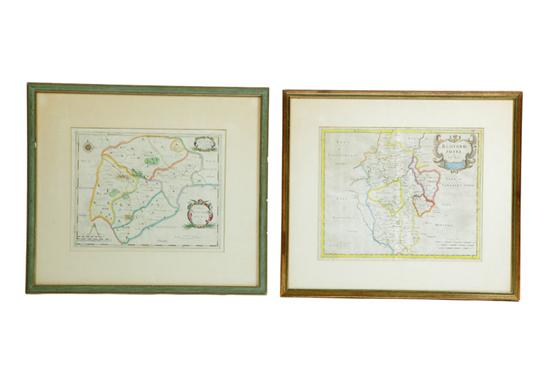 TWO MAPS.  England  late 17th