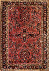 TWO MARAJAN SAROUK PERSIAN RUG