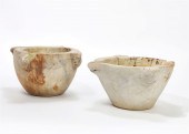 TWO MARBLE MORTARSTwo marble m
