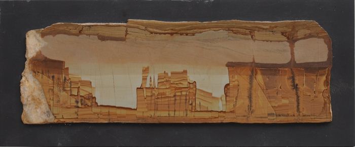 TWO MARBLE PLAQUES Each with