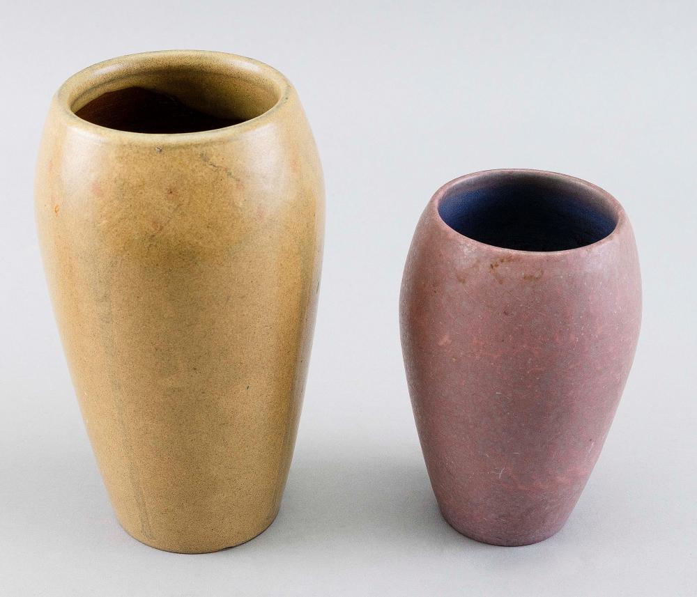 TWO MARBLEHEAD POTTERY VASES
