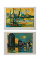 TWO MARCEL MOULY LITHOGRAPHS,