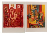 TWO MARCEL MOULY UNFRAMED FIGU