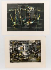 TWO MARCEL MOULY UNFRAMED LITH