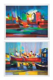 TWO MARCEL MOULY UNFRAMED PORT