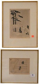 TWO MARGUERITE KIRMSE ETCHINGS
