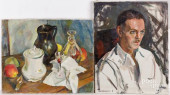 TWO MARIAN D. HARRIS OIL ON CA