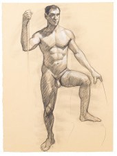 TWO MARK BEARD MALE DRAWINGS 1