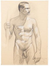 TWO MARK BEARD NUDE DRAWINGS 1