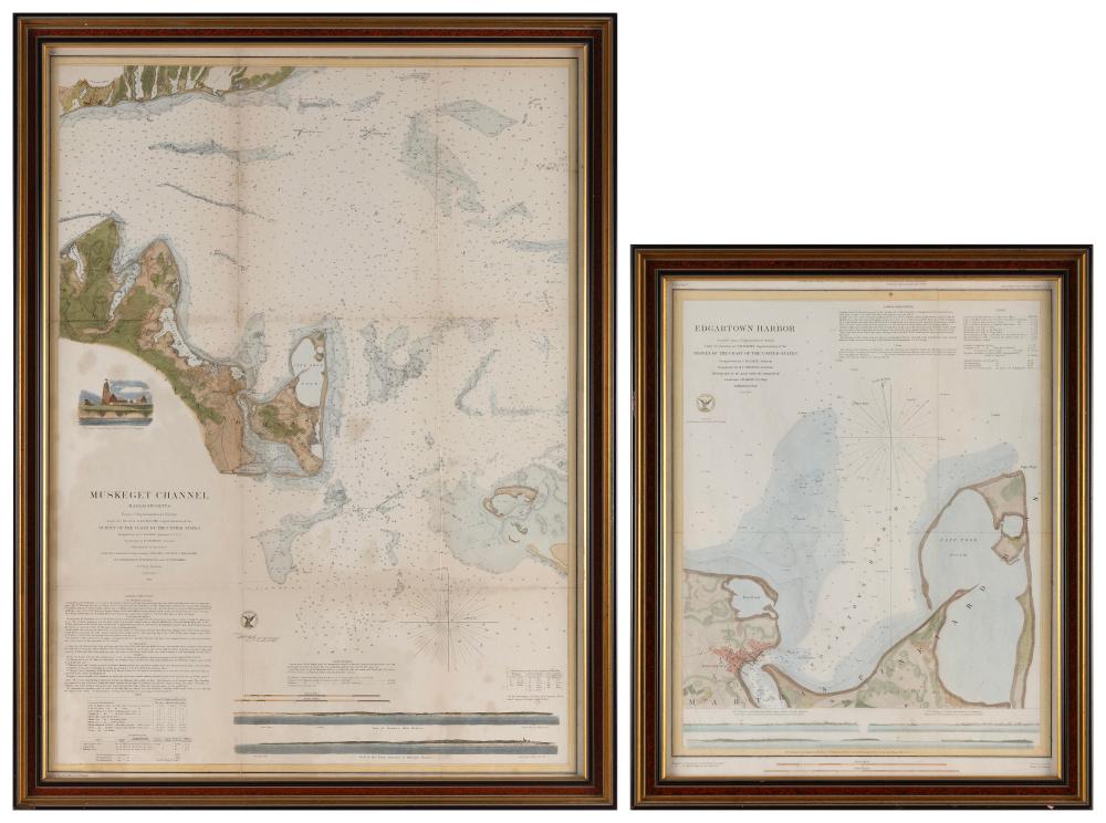 TWO MARTHA'S VINEYARD MAPS/CHARTS