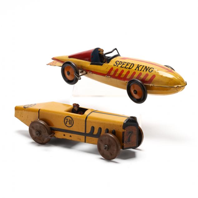 TWO MARX RACE CARS 1930s, "7-11"