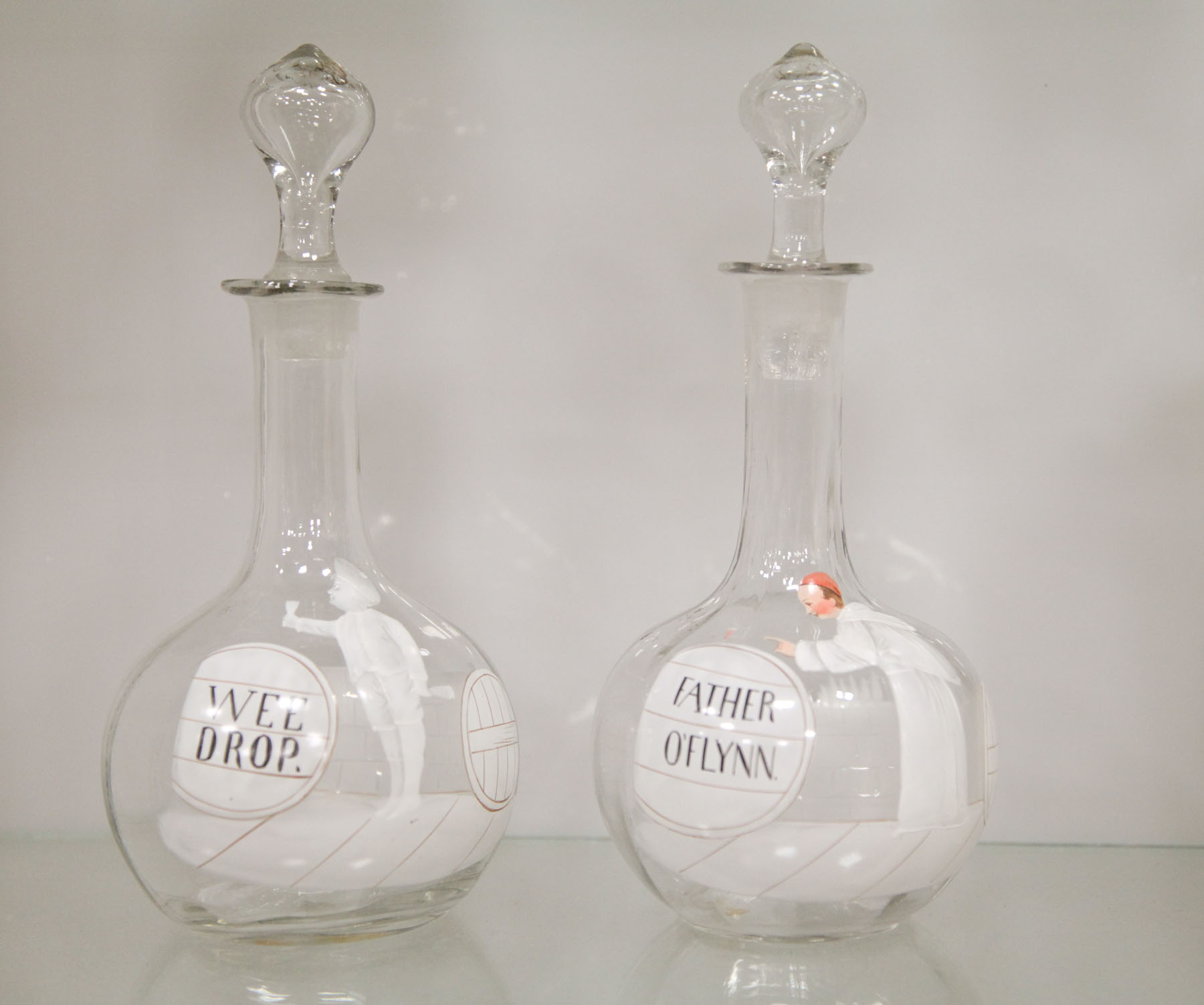 TWO MARY GREGORY DECANTERS. 
