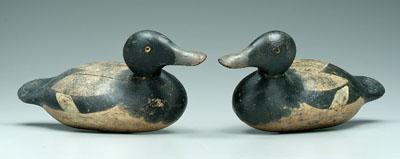 Two Mason duck decoys: glass