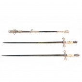 TWO MASONIC CEREMONIAL SWORDS