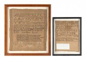 TWO MASSACHUSETTS NEEDLEWORK S