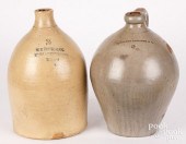 TWO MASSACHUSETTS STONEWARE JU